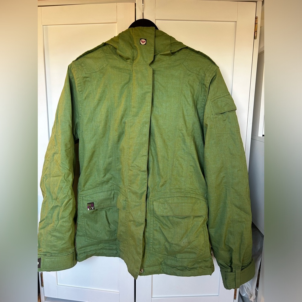 Roxy Green Snowboard Jacket Medium - image 1